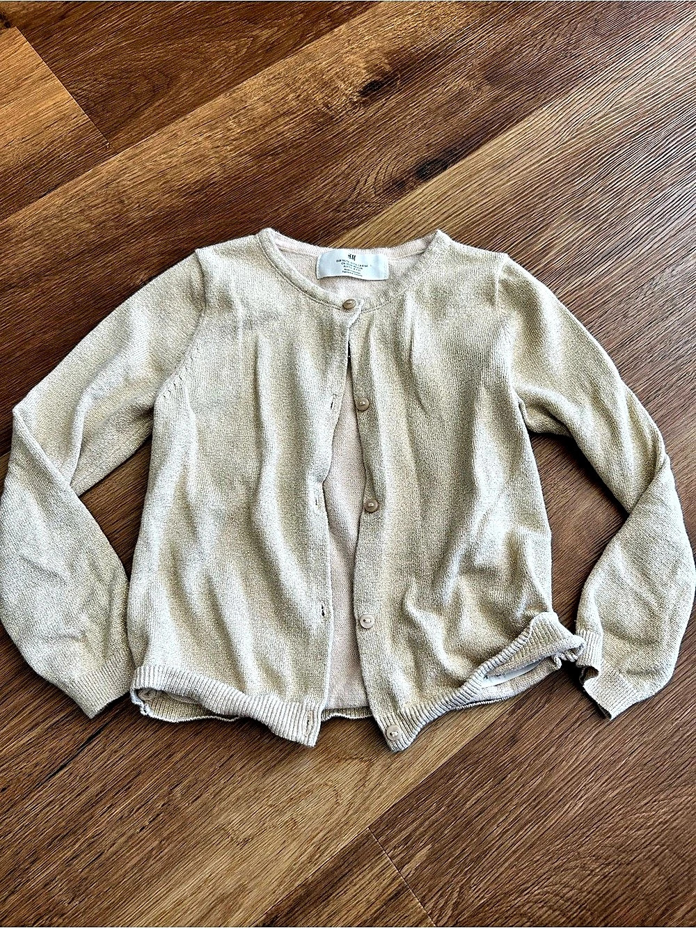 H&M Girls Knit Cardigan Cream
